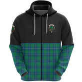 Irvine Ancient Clan Half Of Tartan Zipper Hoodie